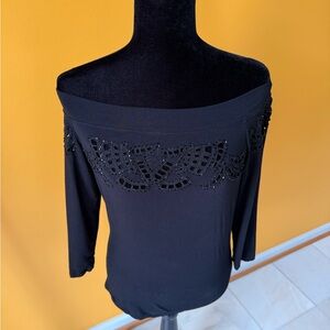 Elegant Black Off-Shoulder Top